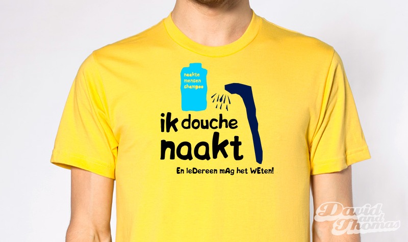 Ik douche naakt en...